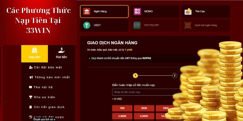 Vô vàn phương thức mà anh em có thể sử dụng để nạp tiền tại nhà cái