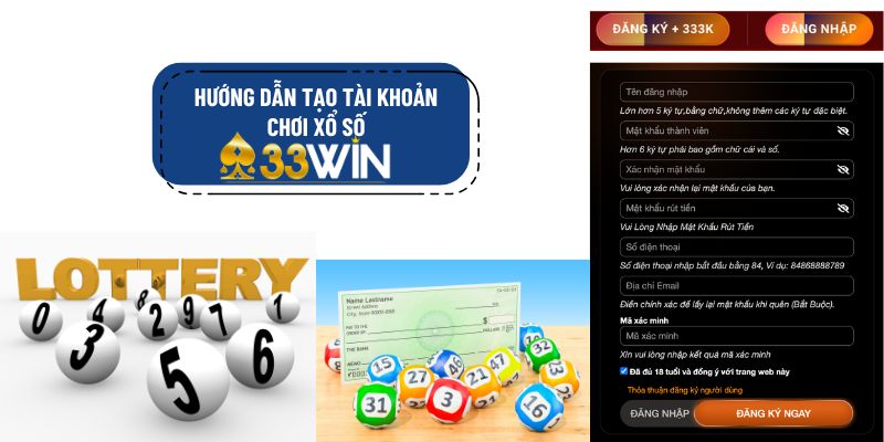 Tham gia cá cược xổ số 33win cực kỳ đơn giản